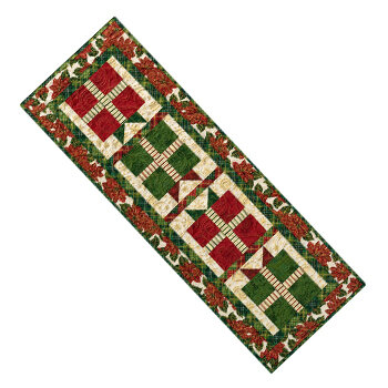Poinsettias At Christmas - A Gift For You Table Runner - Free Pattern
