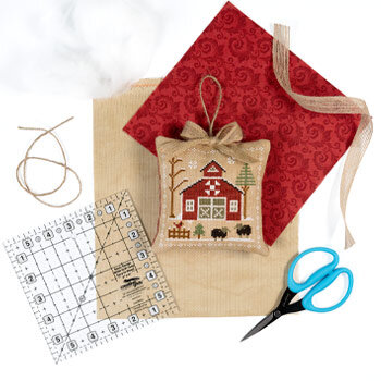 How to Finish Farmhouse Christmas Cross Stitch Ornaments