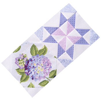 How to Make the Patchwork Block featured in the Hydrangeas in the Garden Table Runner and Quilt