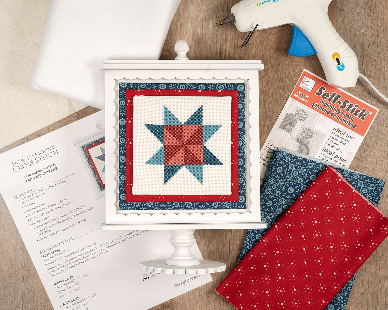 How To Mount A Cross Stitch Project To A Stand