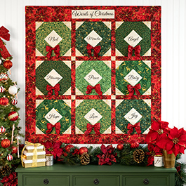 How to Make a Words of Christmas Wreath Quilt