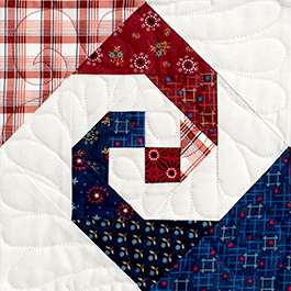 How to Use the Creative Grids Square on Square Trim Tool to Make a Snail's Trail Quilt Block