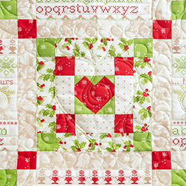 How to Make a Christmas Stitched Quilt Block
