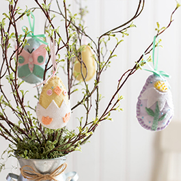 How To Make Embroidered Easter Egg Ornaments