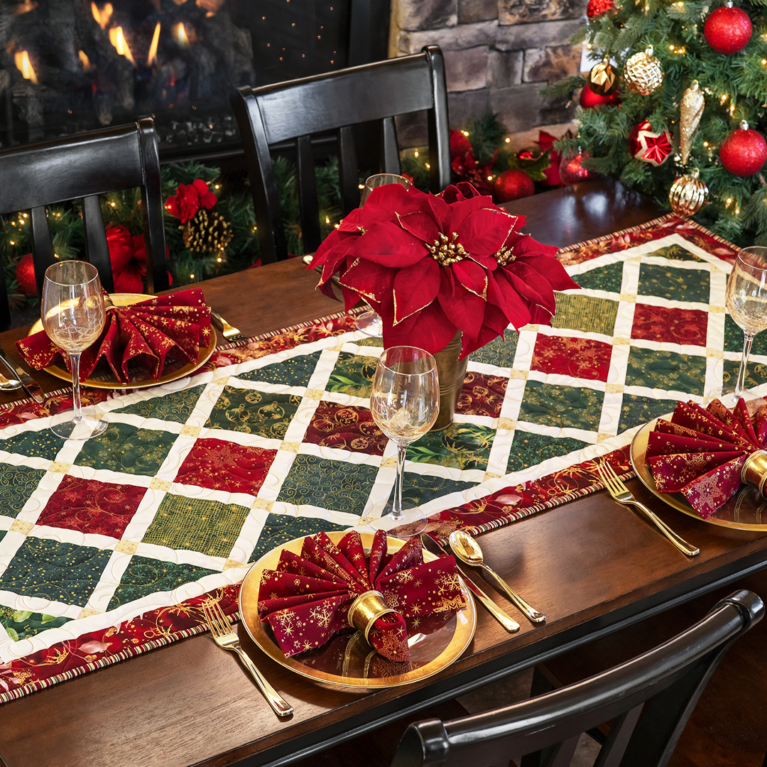 Quilt As You Go Braided Holiday Table Runner
