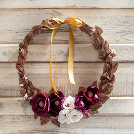 How to Make a Crepe Paper Fall Wreath