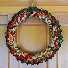 DIY No-Sew Quilted Christmas Wreath