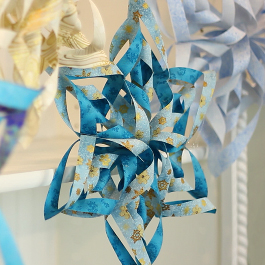 Easy 3D Fabric Snowflakes 