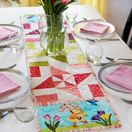 Easy Pieced Table Runner Series | March