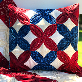 How to Make a Cathedral Window Patriotic Pillow