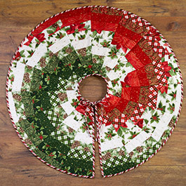Make a Bargello Tree Skirt with June Tailor Pre-Printed Batting