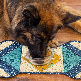 How to Make a Quilt As You Go Dog Placemat