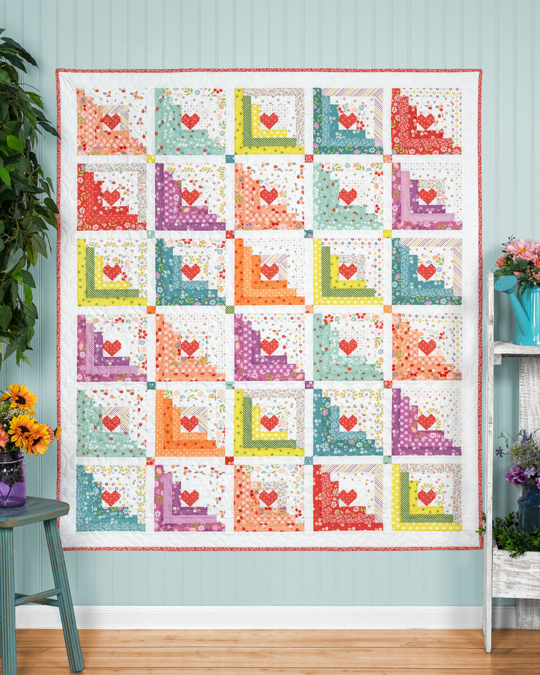 Hearts At Home II Quilt Kit - Laguna Sunrise