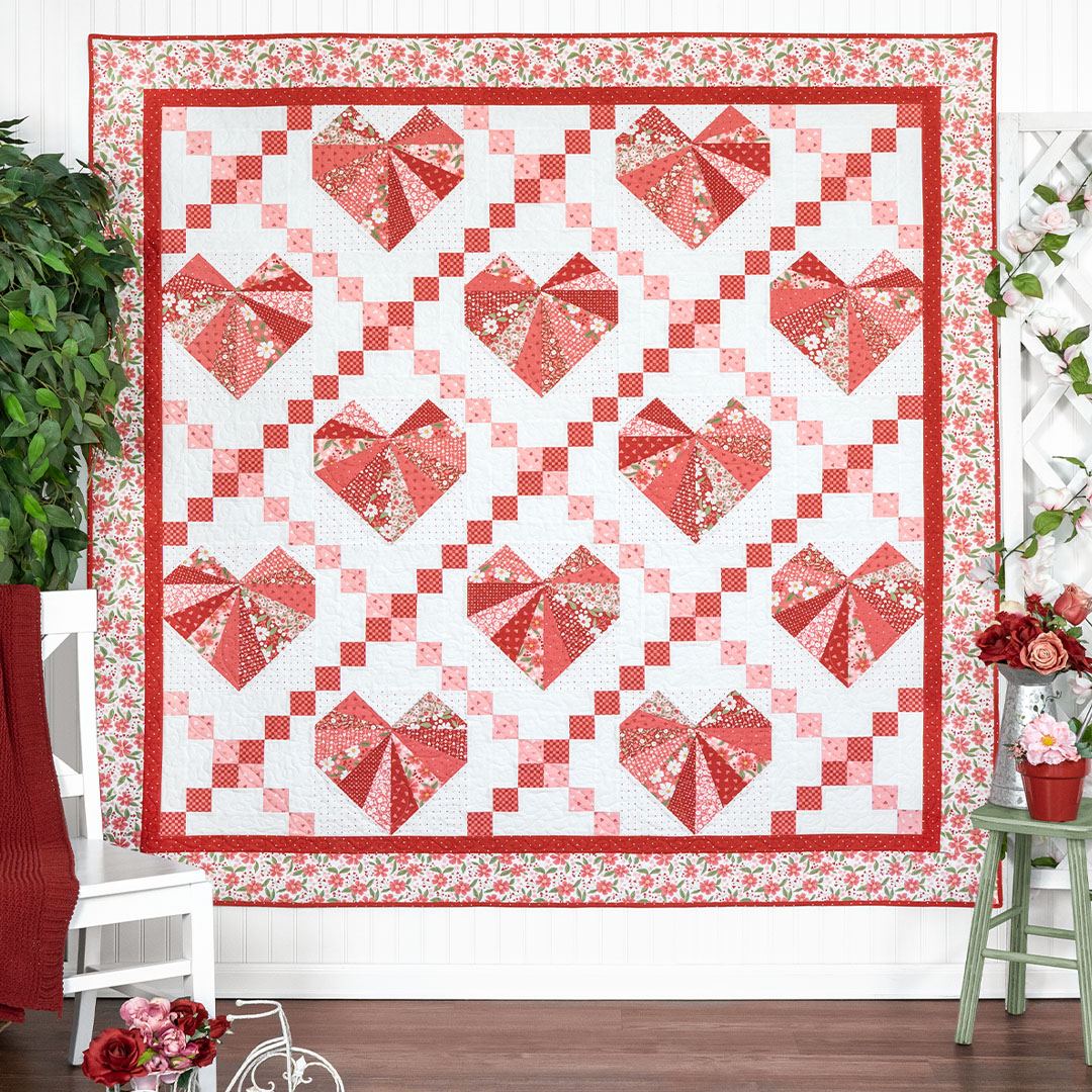 Foundation Paper Piecing Heart & Lattice Quilt Kit