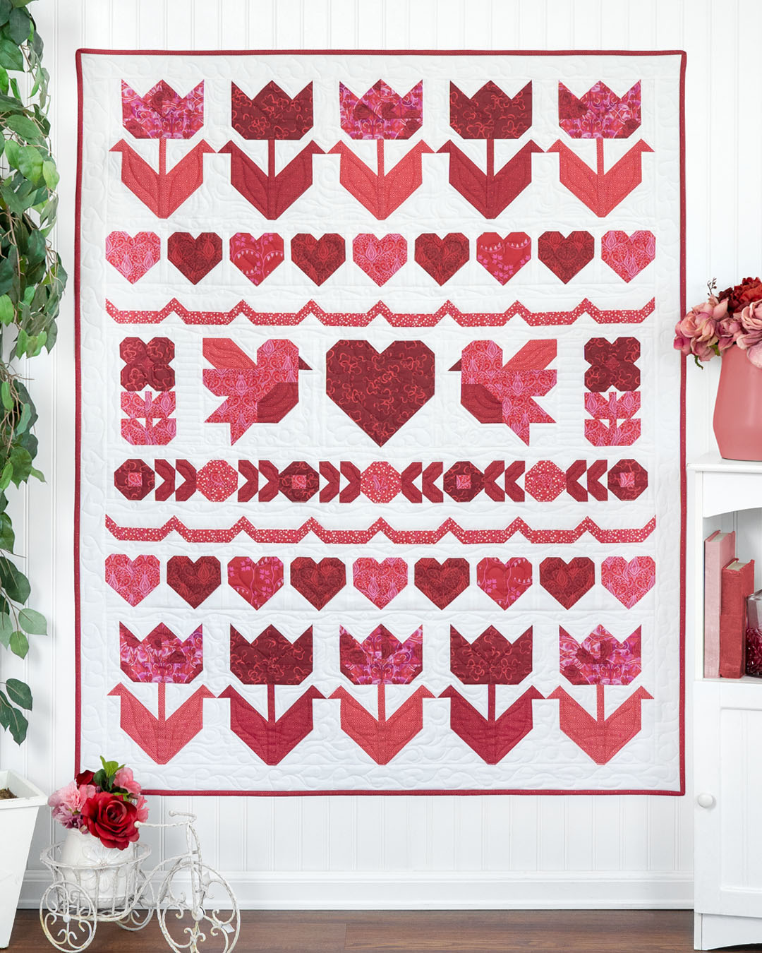 Sweet Sentiment Quilt Kit - Heart Nouveau