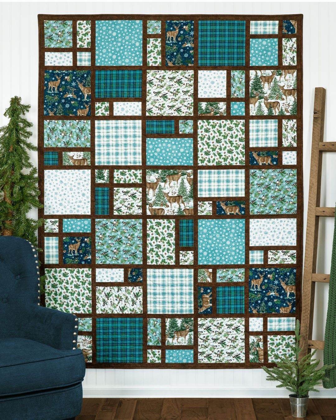 Views Quilt Kit - Woodland Woolies Flannel