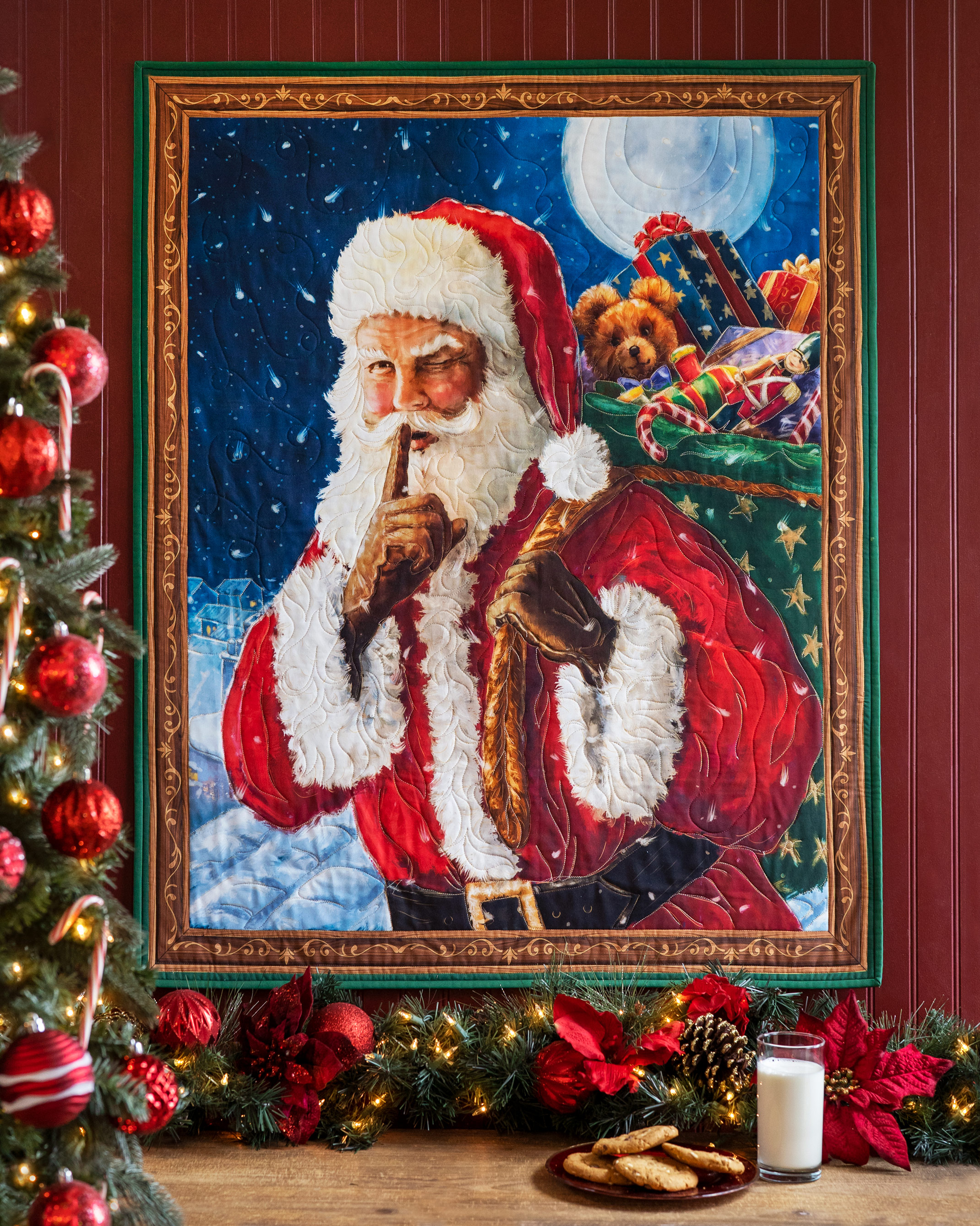 Santa's Night Out Panel Wall Hanging Kit