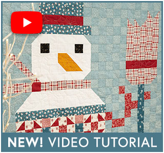 How To Make A Patchwork Snowman Using Fusible Grid - Tutorial