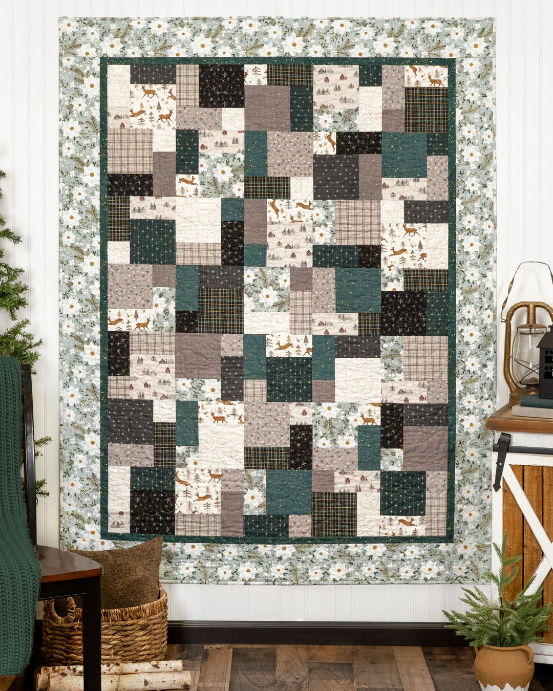 Easy as ABC and 123 Quilt Kit - Winter Dreams