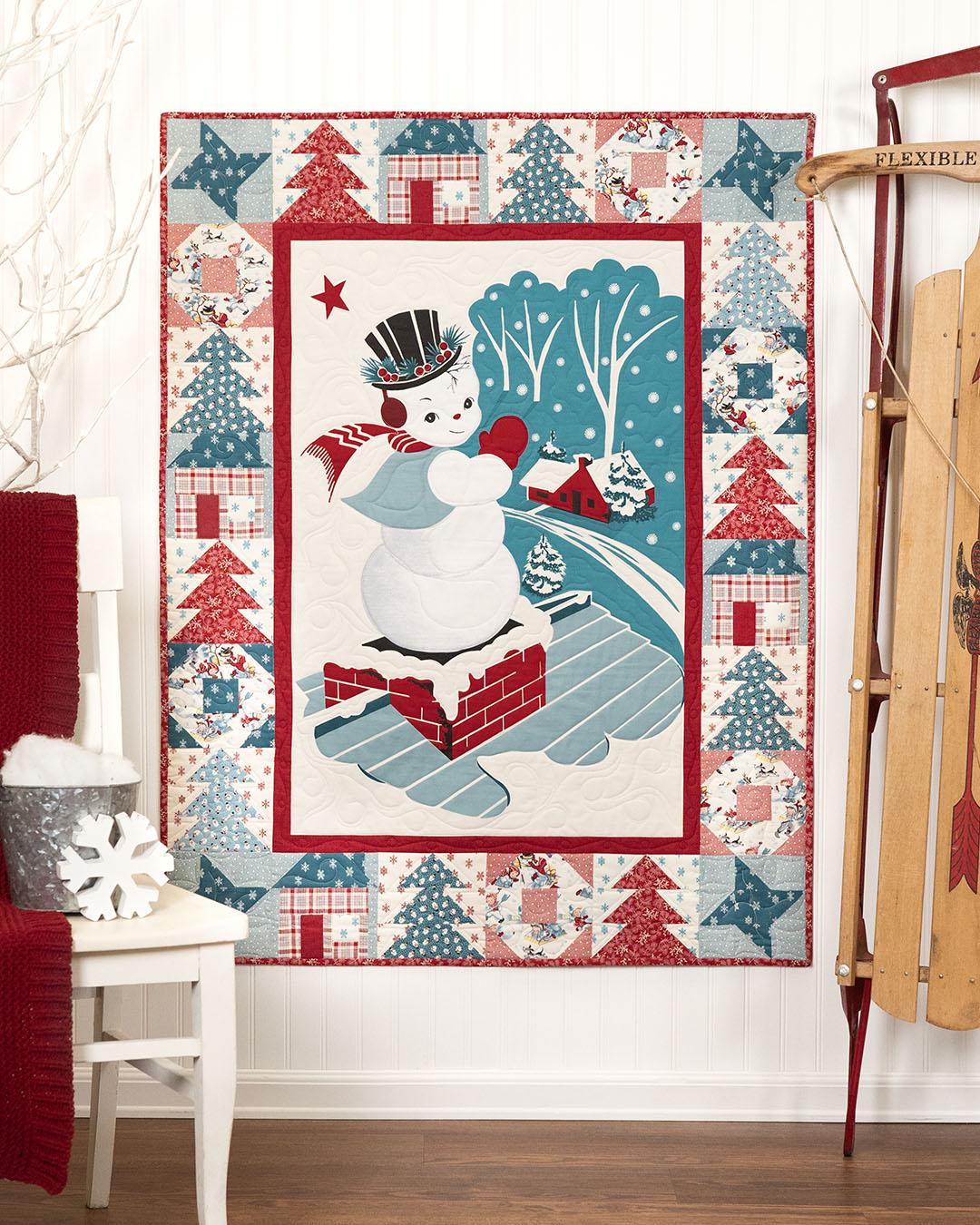 Winter Night in Snowtown Quilt Kit