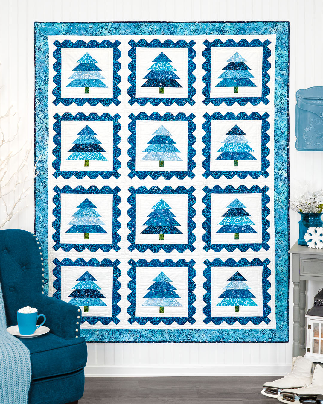 Winter Postage Quilt Kit