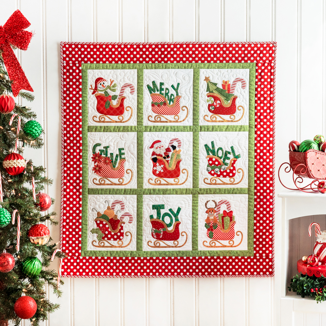 Santa's Sleigh Quilt Kit