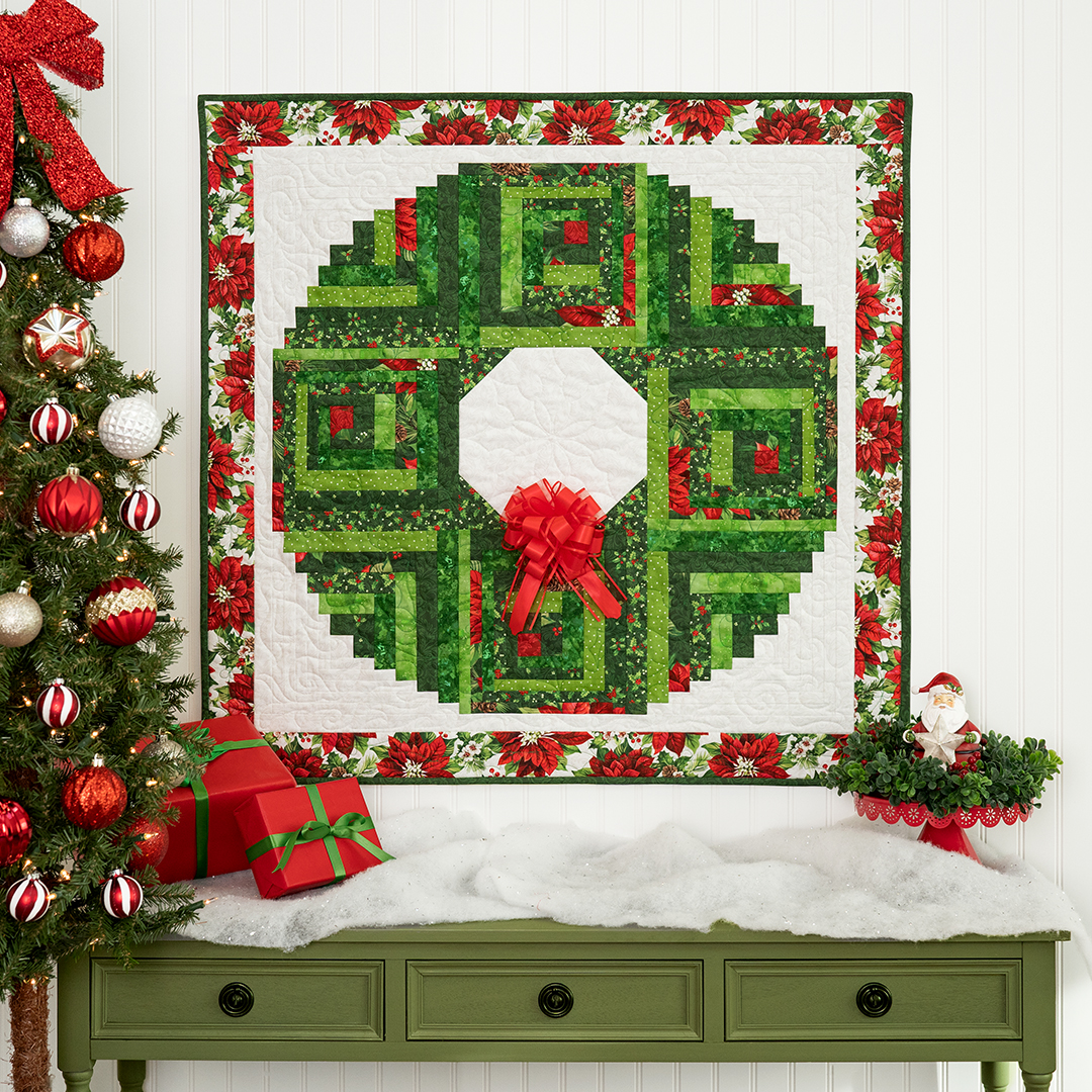 Log Cabin Christmas Wreath Kit