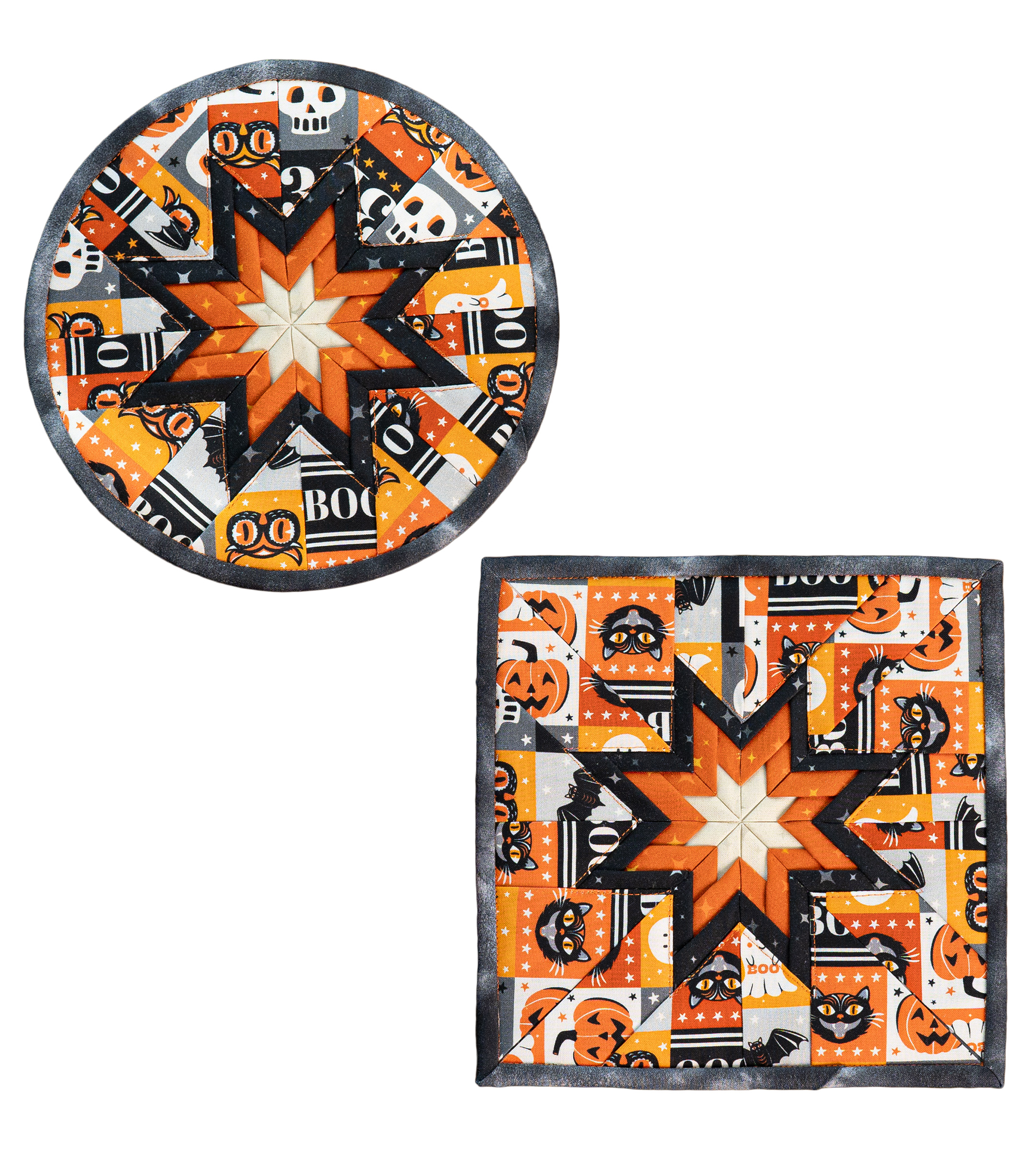 Folded Star Hot Pad Kit - Witching Hour - Round OR Square - Multi