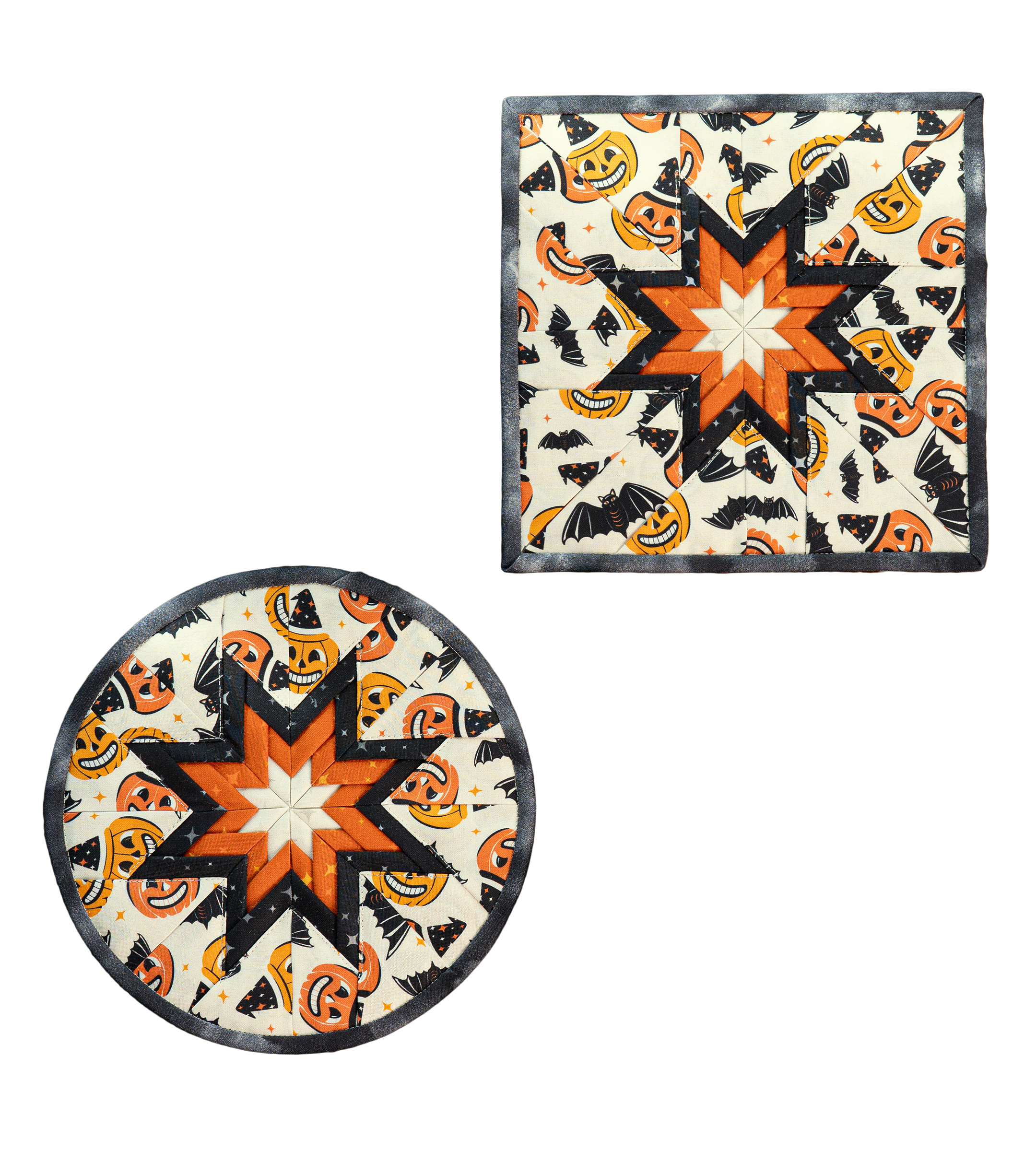 Folded Star Hot Pad Kit - Witching Hour - Round OR Square - Cream