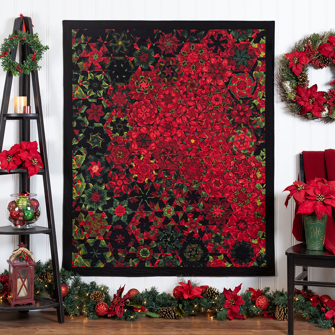 Poinsettia Kaleidoscope Quilt Kit